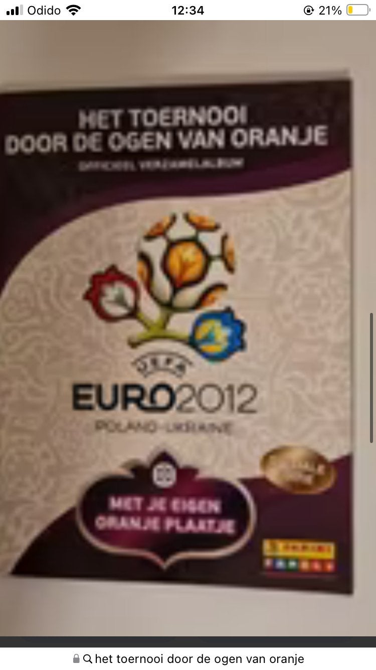 Panini euro 2012 ek, Ophalen of Verzenden, Zo goed als nieuw, Buitenlandse clubs, Poster, Plaatje of Sticker