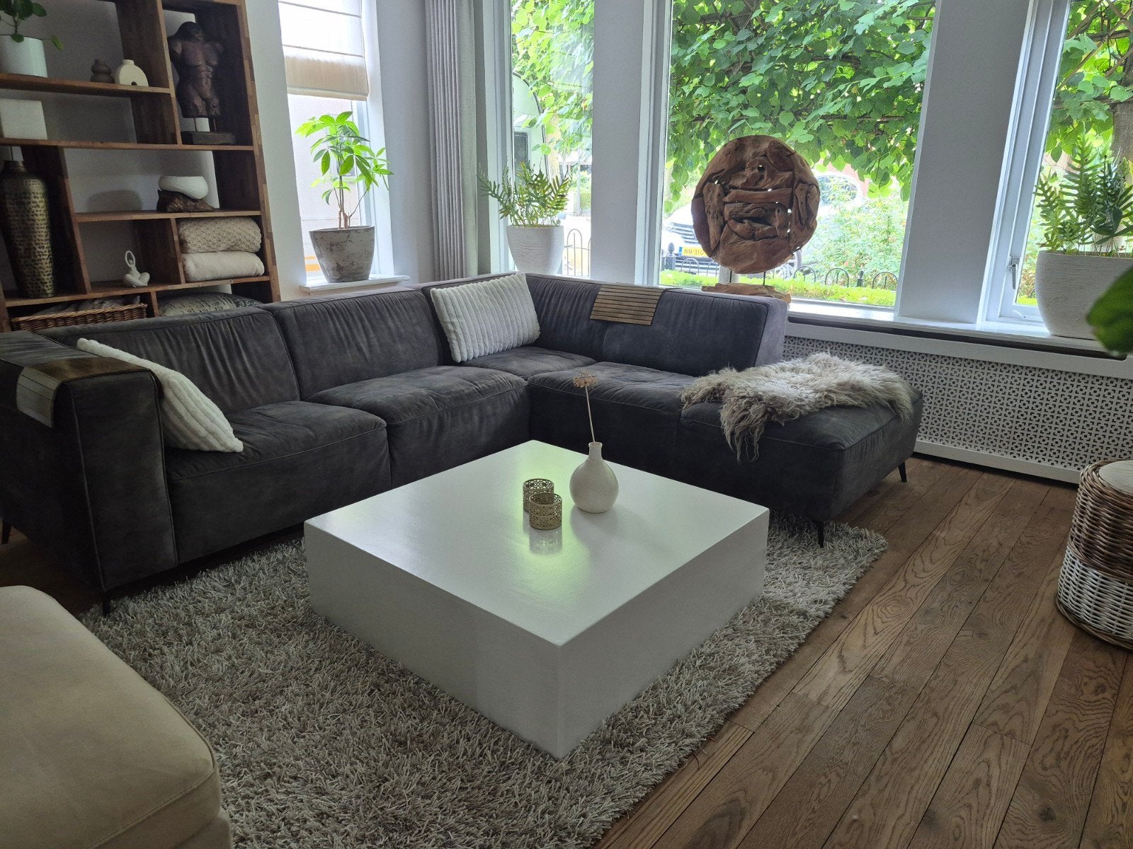 Bloktafel wit 100x100 cm NIEUW, Ophalen, Nieuw, Rechthoekig, 50 tot 100 cm