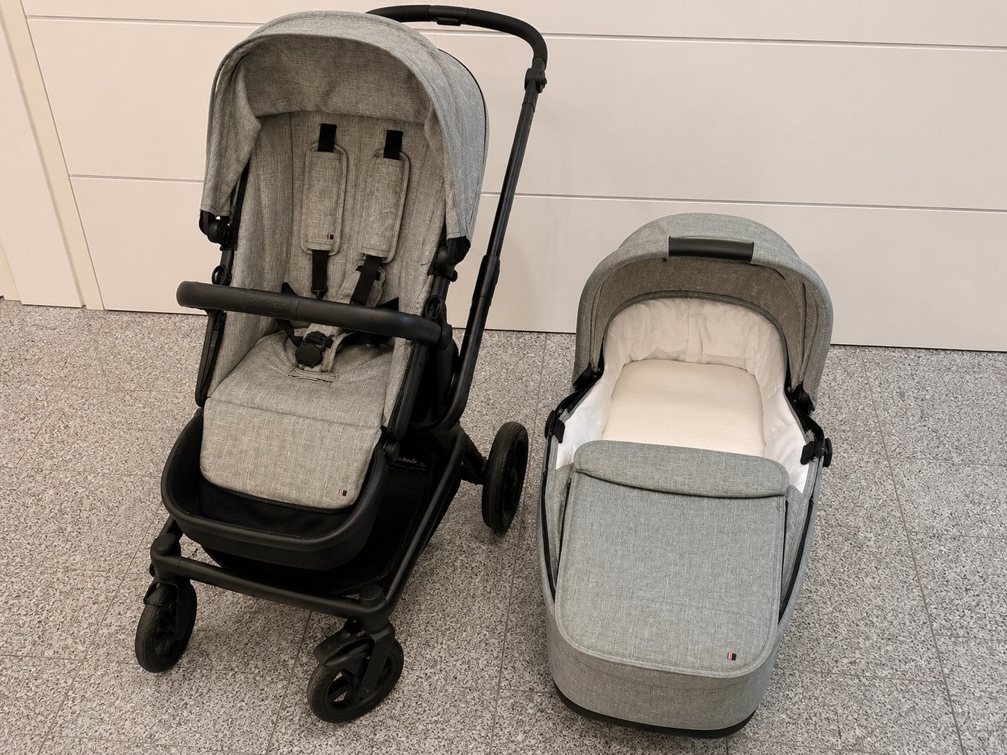 Complete dubatti kinderwagen, Gebruikt, Verstelbare duwstang, Combiwagen, Ophalen