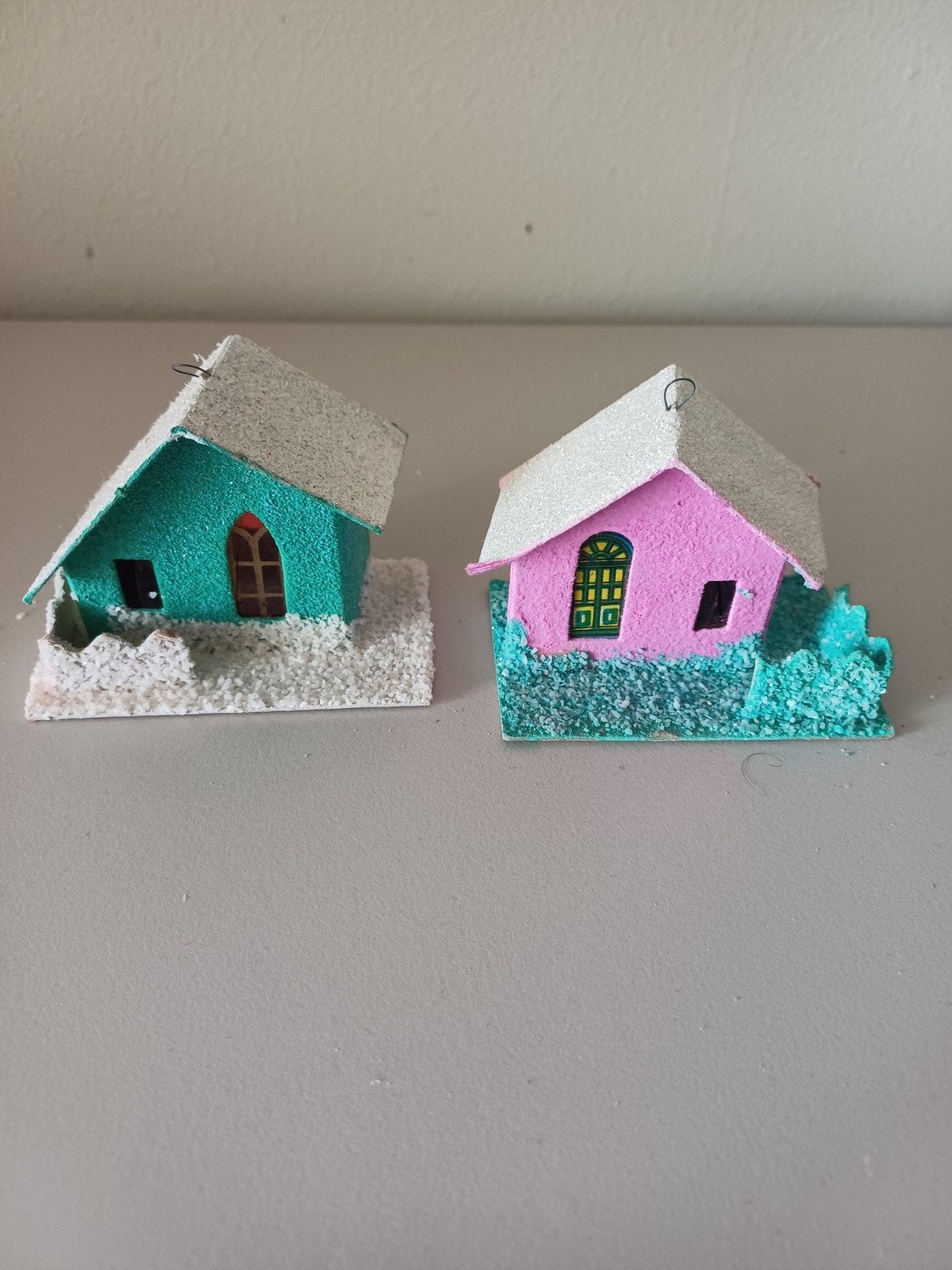 2x oude Putz kerst huisjes Japan, Ophalen of Verzenden