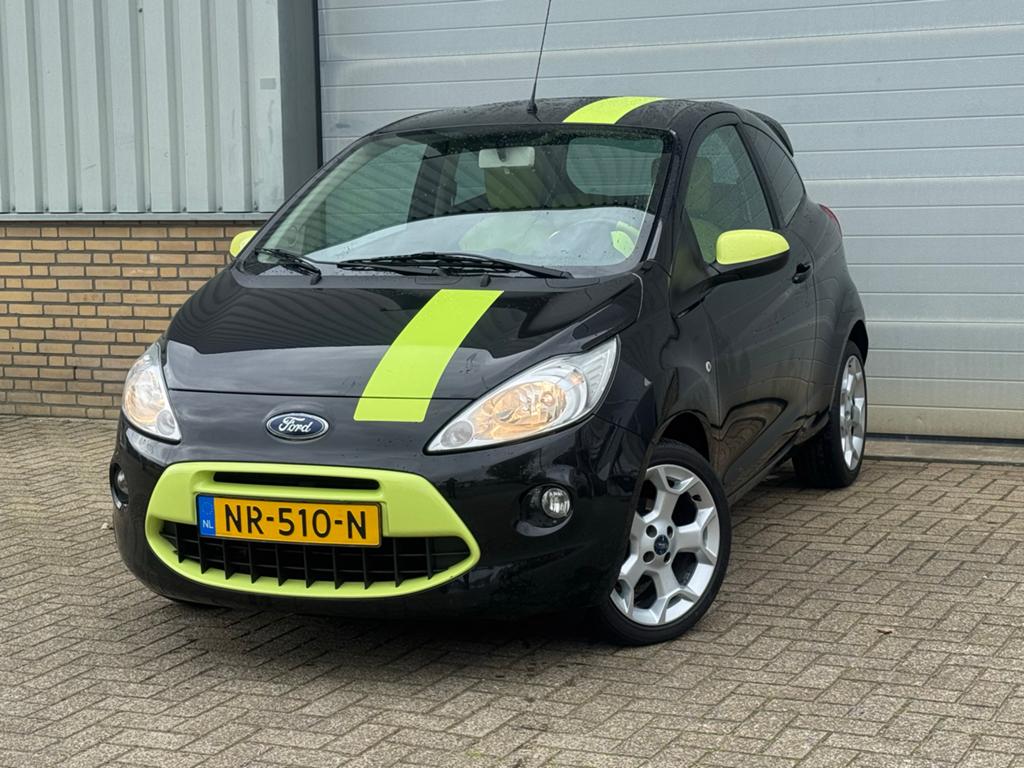 Ford Ka 1.2 51KW 2010 Zwart, Voorwielaandrijving, 1242 cc, 4 cilinders, 4 stoelen