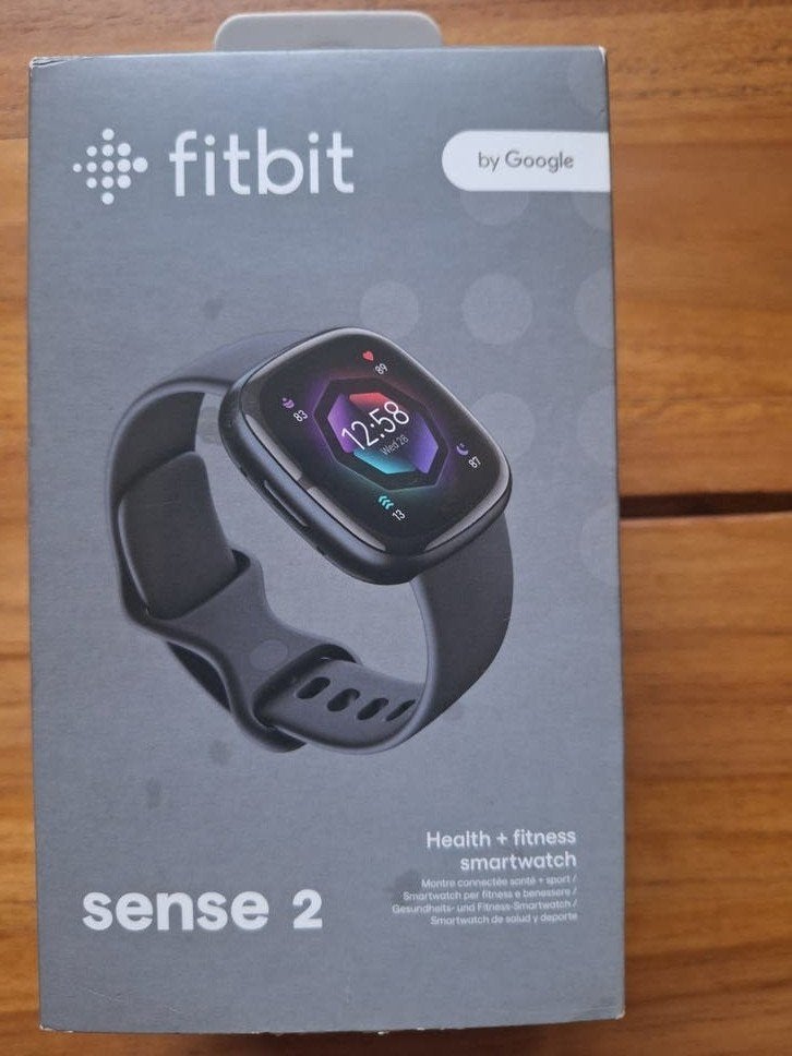Fitbit Sense 2 Health + Fitness Smartwatch, Zwart, Nieuw, Ophalen of Verzenden, GPS