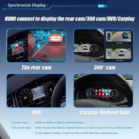 Lcd Dashboard – Digitaal Instrumentenpaneel – Auto Display, Corvance B.V., Verzenden, Nieuw, Corvancebol@gmail.com