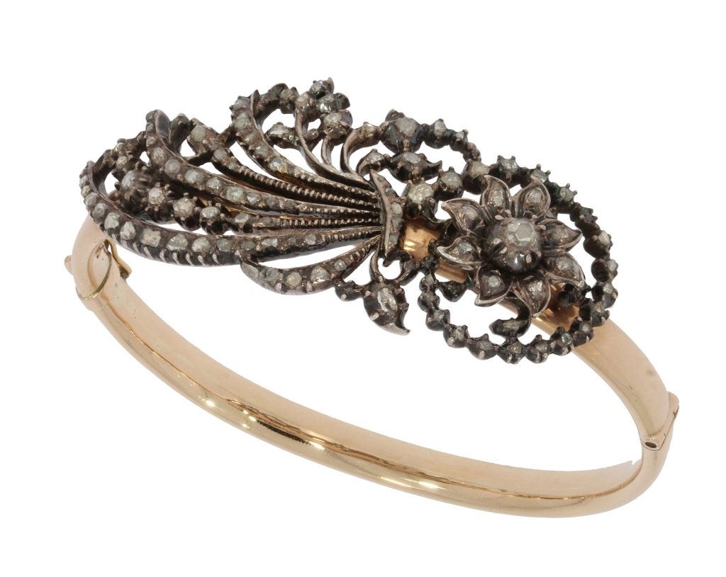 Slaven armband 87 diamanten 14k goud zeer fraai dames luxe, Sieraden, Tassen en Uiterlijk, Antieke sieraden, Ophalen of Verzenden