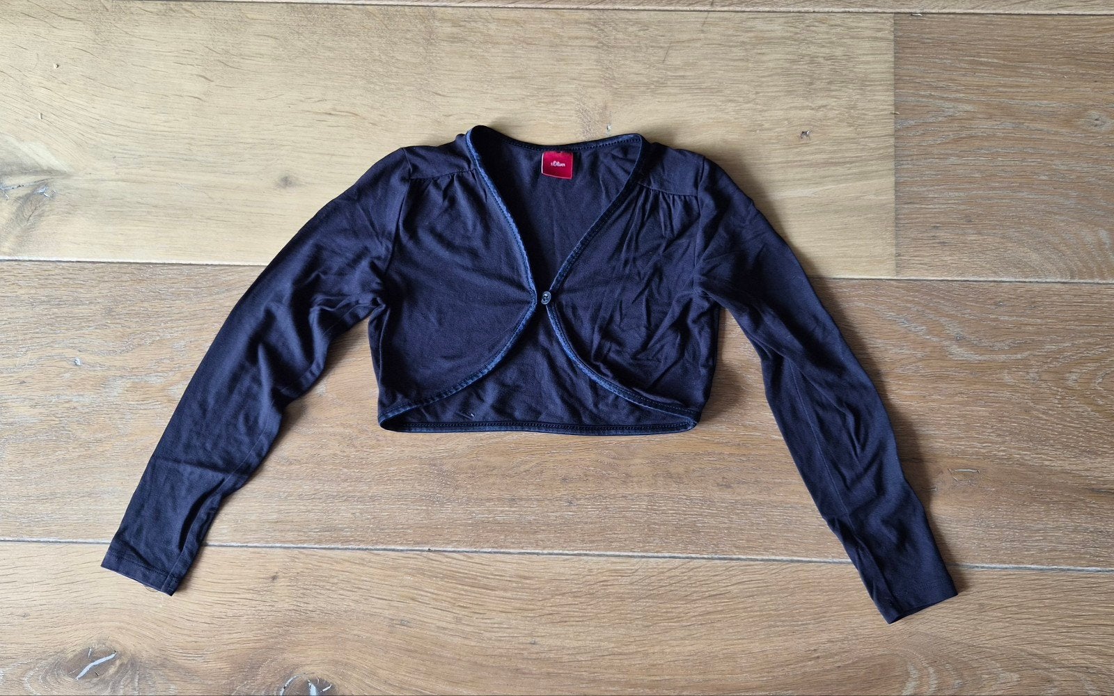 Donkerblauw bolero vestje van S.Oliver maat 116-122, Gebruikt, Meisje, Trui of Vest, Ophalen of Verzenden