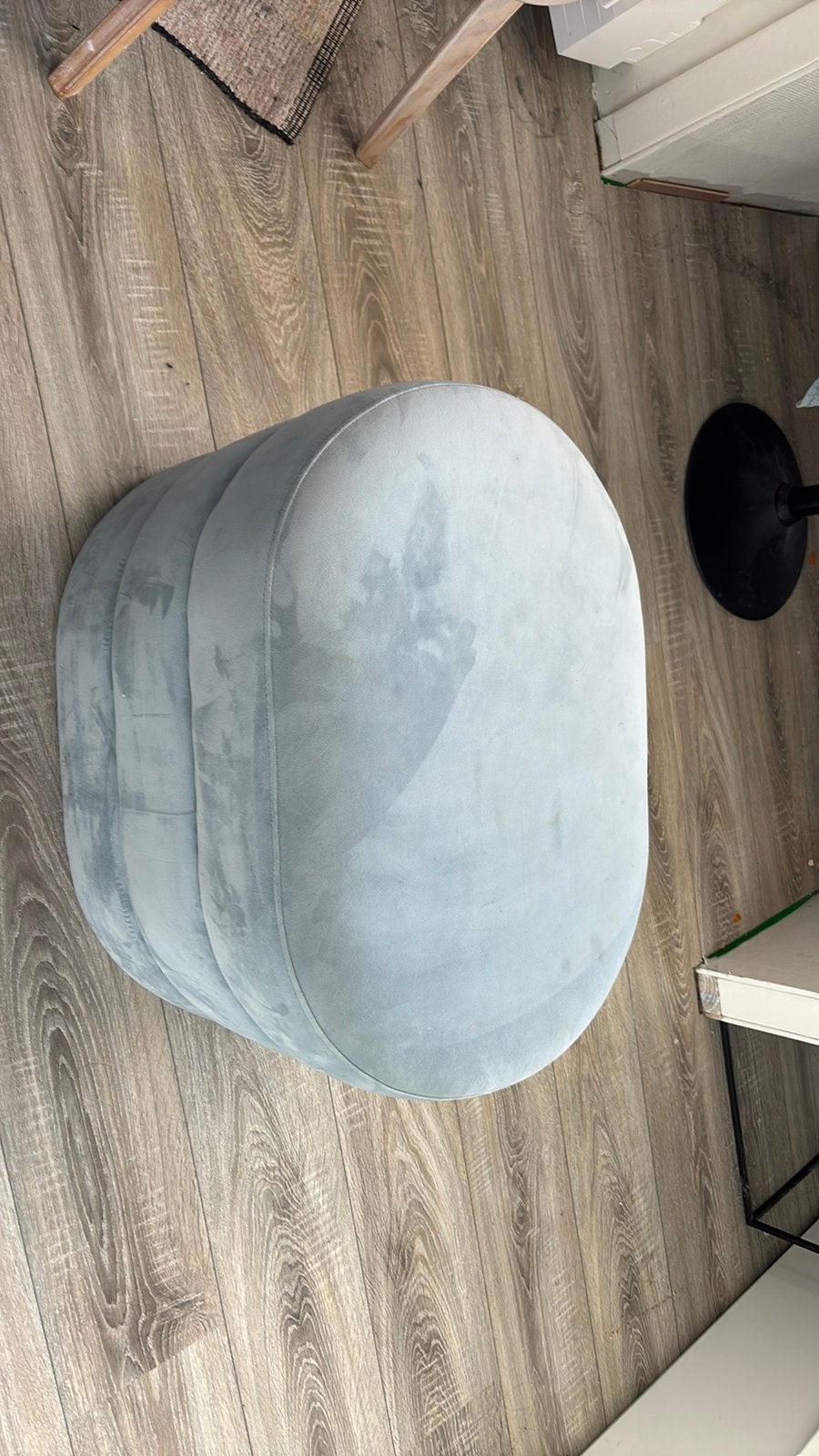 Hocker lichtblauw, Riviera Maison, Ophalen, Zo goed als nieuw