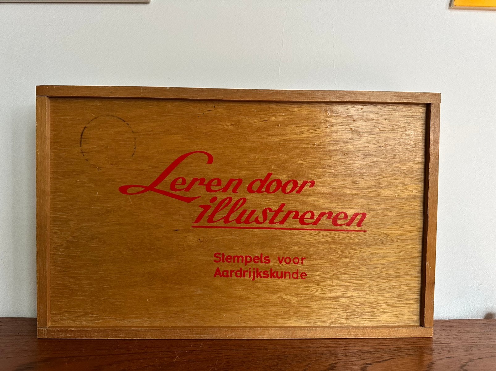 Houten Opbergdoos Vintage Aardrijkskunde, Ophalen of Verzenden, Huis en Inrichting
