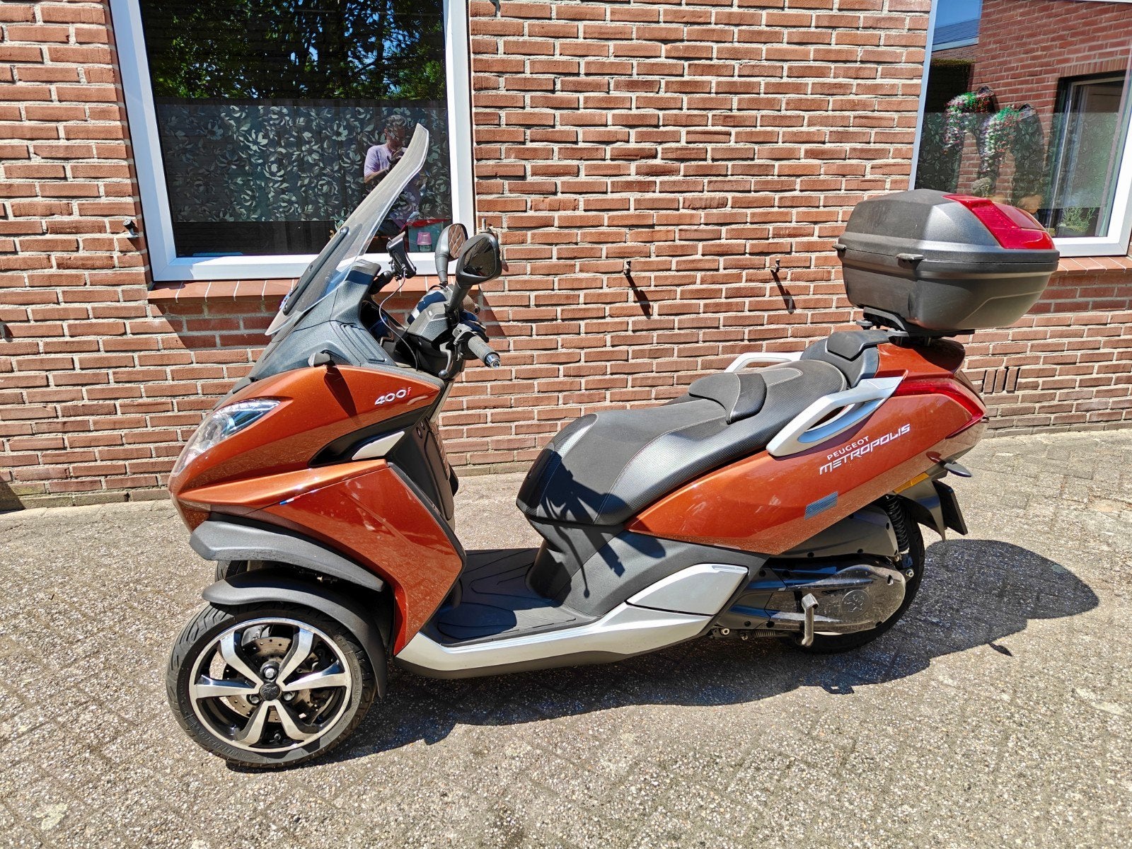 Peugeot Metropolis 400i -  Oranje. B- Rijbewijs nodig!, Fietsen en Brommers, Brommers | Peugeot, Ophalen, Gebruikt, Fox