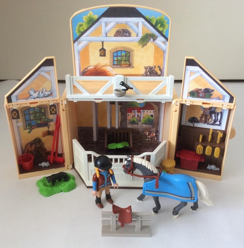 playmobil 5418 meeneem box paardenstal, Ophalen of Verzenden, Gebruikt, Complete set