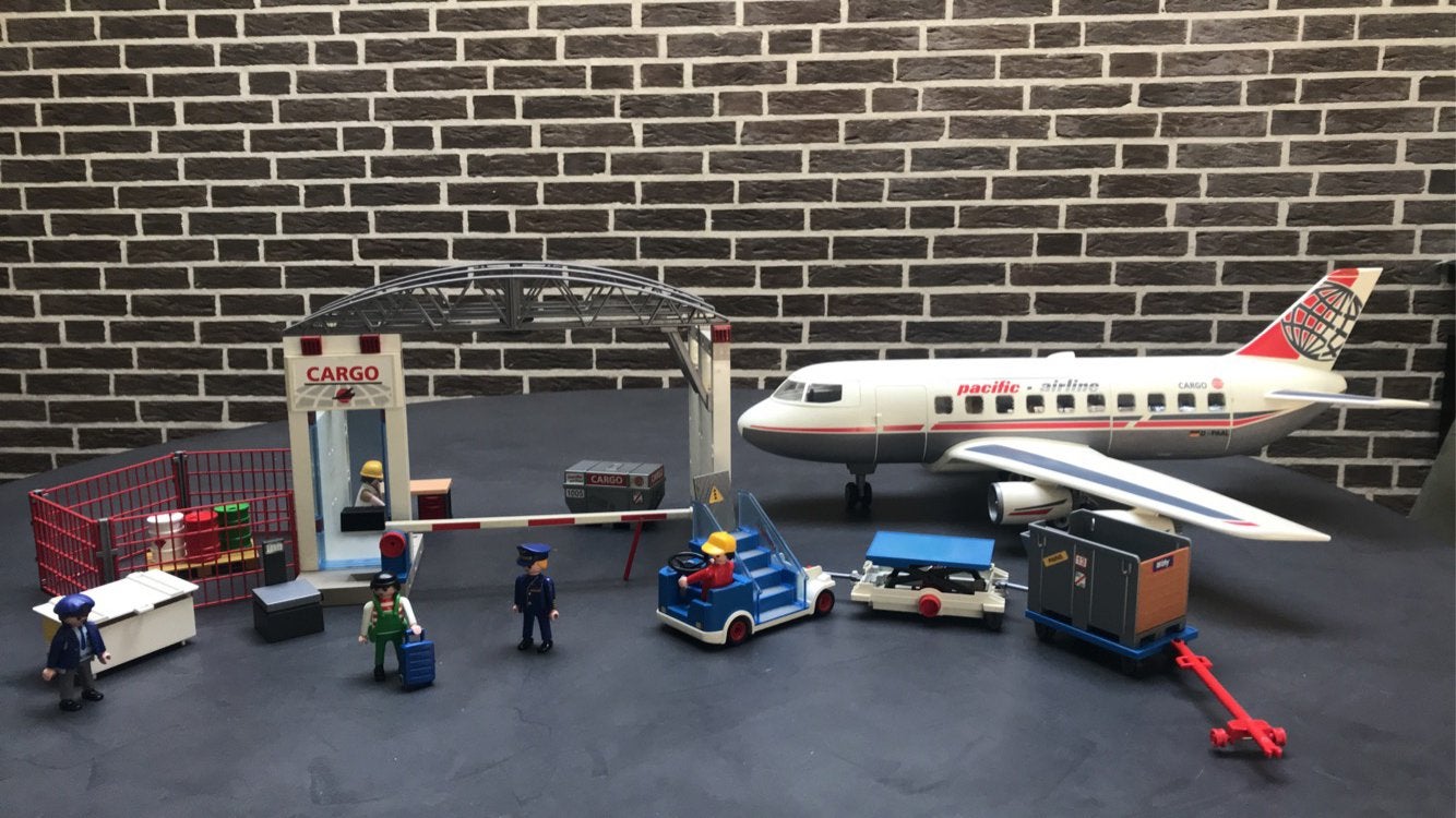 Playmobil Vliegtuig / vliegveld 4310 + 4314 + 4311, Gebruikt, Complete set, Voertuig, Ophalen of Verzenden