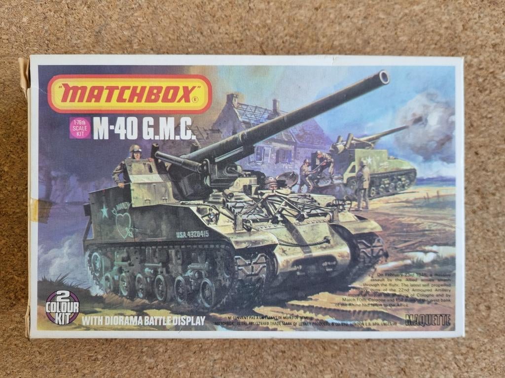 Matchbox PK-86 M-40 GMC 1:76. Mist 1 track, Overige merken, 1:50 of kleiner, Ophalen of Verzenden, Nb