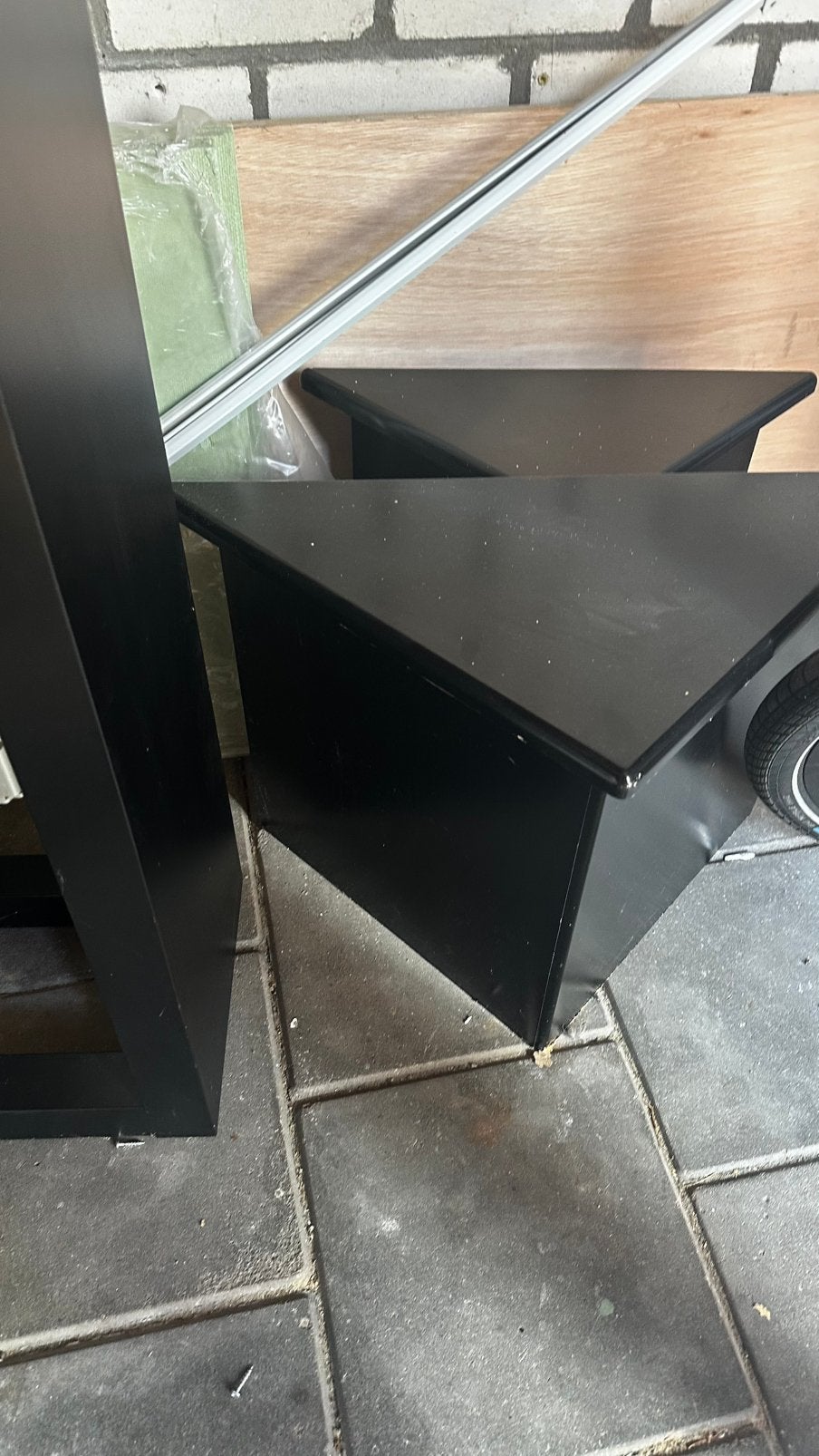 Gratis meenemen tv meubel en set van 2 bijzettafels, Minder dan 55 cm, Zo goed als nieuw, Rechthoekig, Ophalen