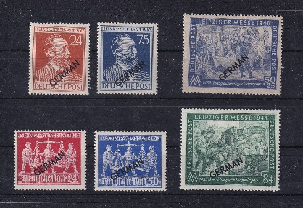 A221) 1948 Deutsche Post 6x opdruk German geen garantie, Ophalen of Verzenden, Overige periodes, Postfris