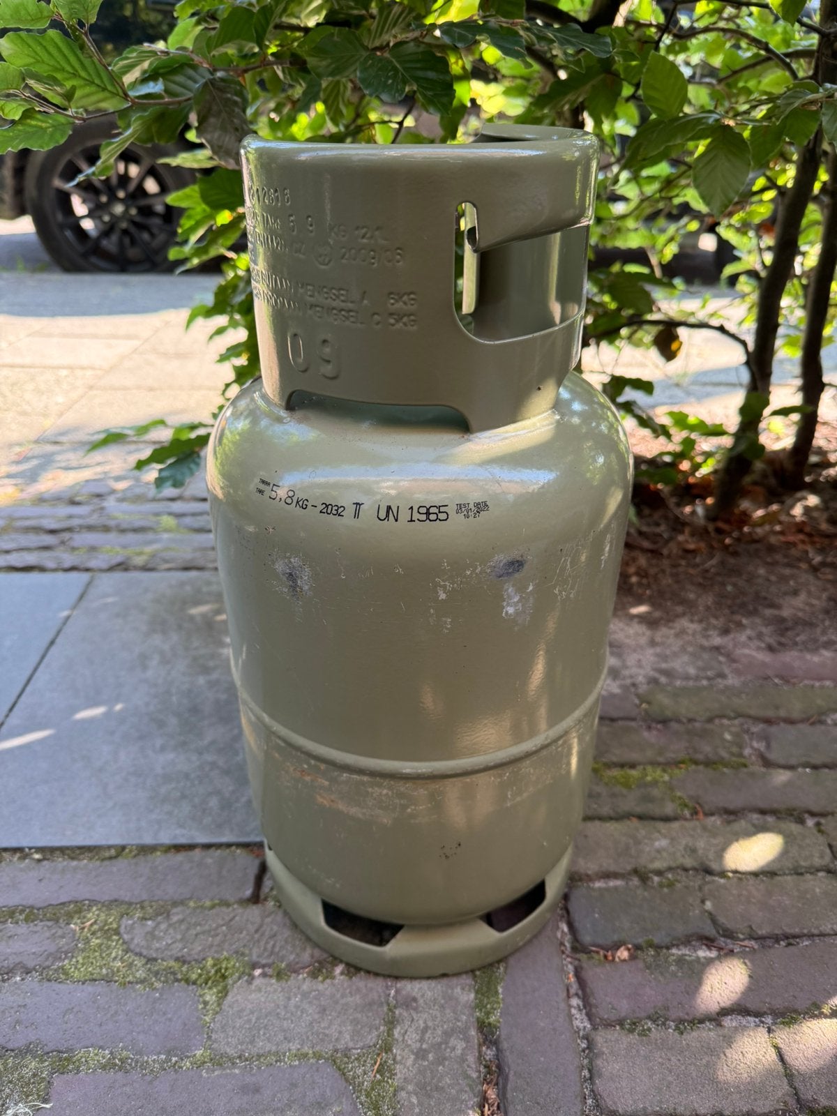 Gasfles Rijngas leeg 5,8 kg 12L, Ophalen, Gebruikt