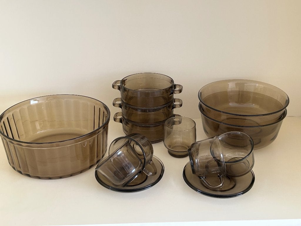 Arcoroc serviesgoed, Huis en Inrichting, Keuken | Servies, Ophalen, Gebruikt, Vintage, Glas