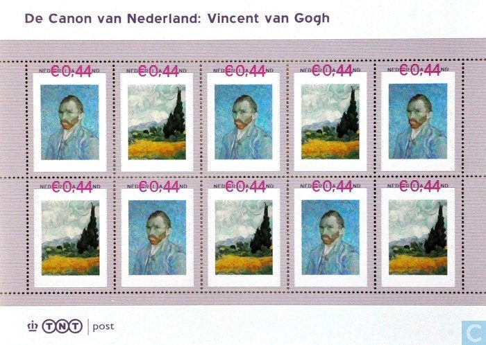 Postzegels Canon van Nederland: Vincent van Gogh, Ophalen of Verzenden, Na 1940, Postfris