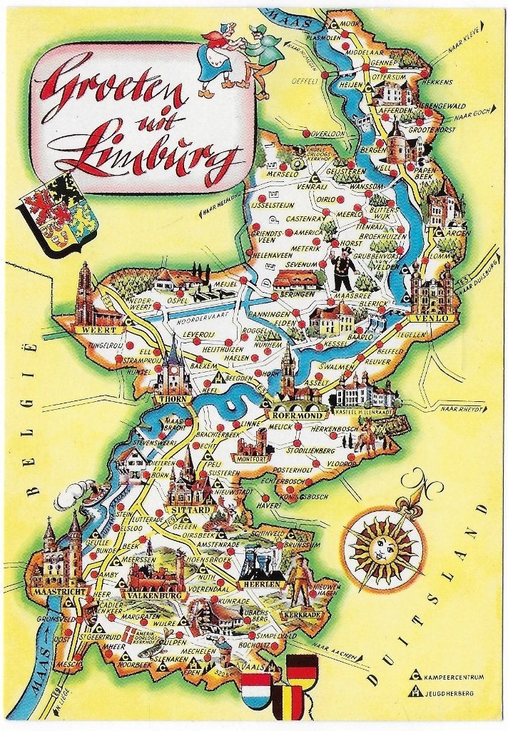 Limburg Gelopen Ansichtkaart ( B5282 ), Verzamelen, Ophalen of Verzenden, 1980 tot heden, Gelopen, Limburg