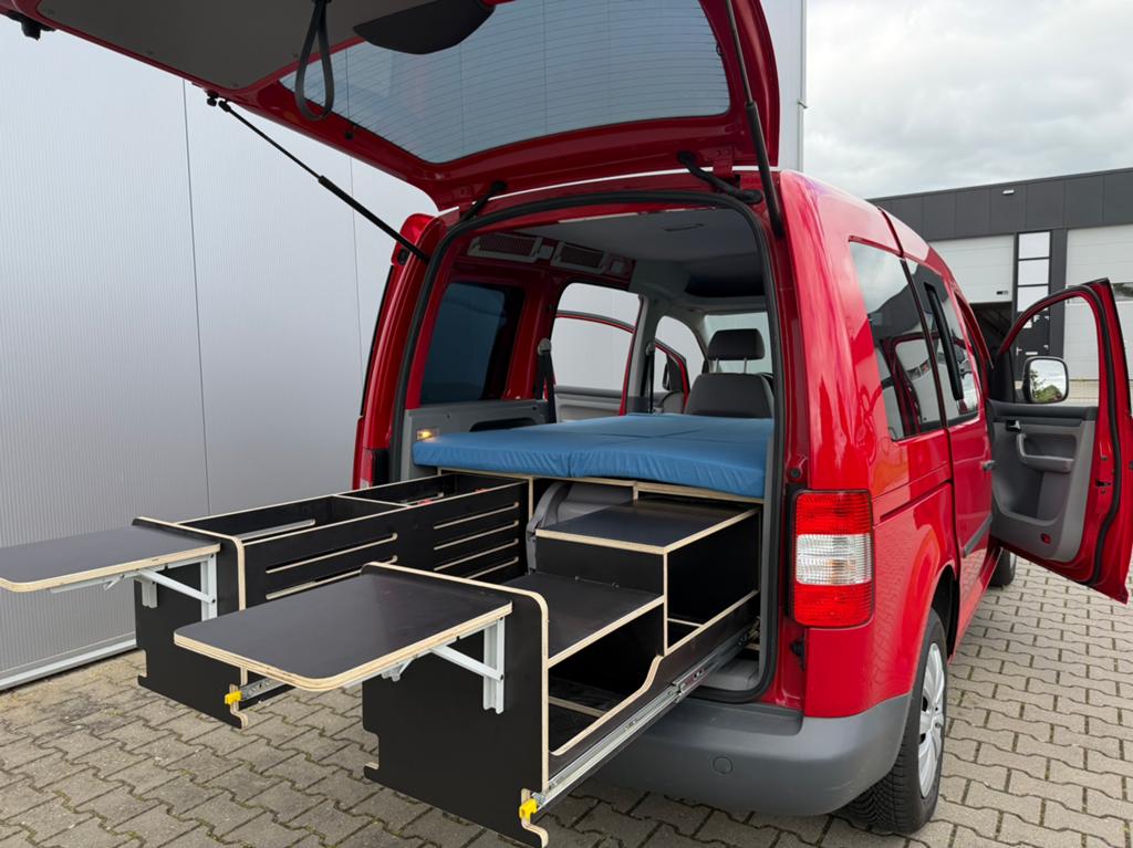 Volkswagen Caddy Minicamper | 1.4 Benzine | Airco, Caravans en Kamperen, Campers, Chemisch toilet, Buscamper of Camperbus, Raamblindering