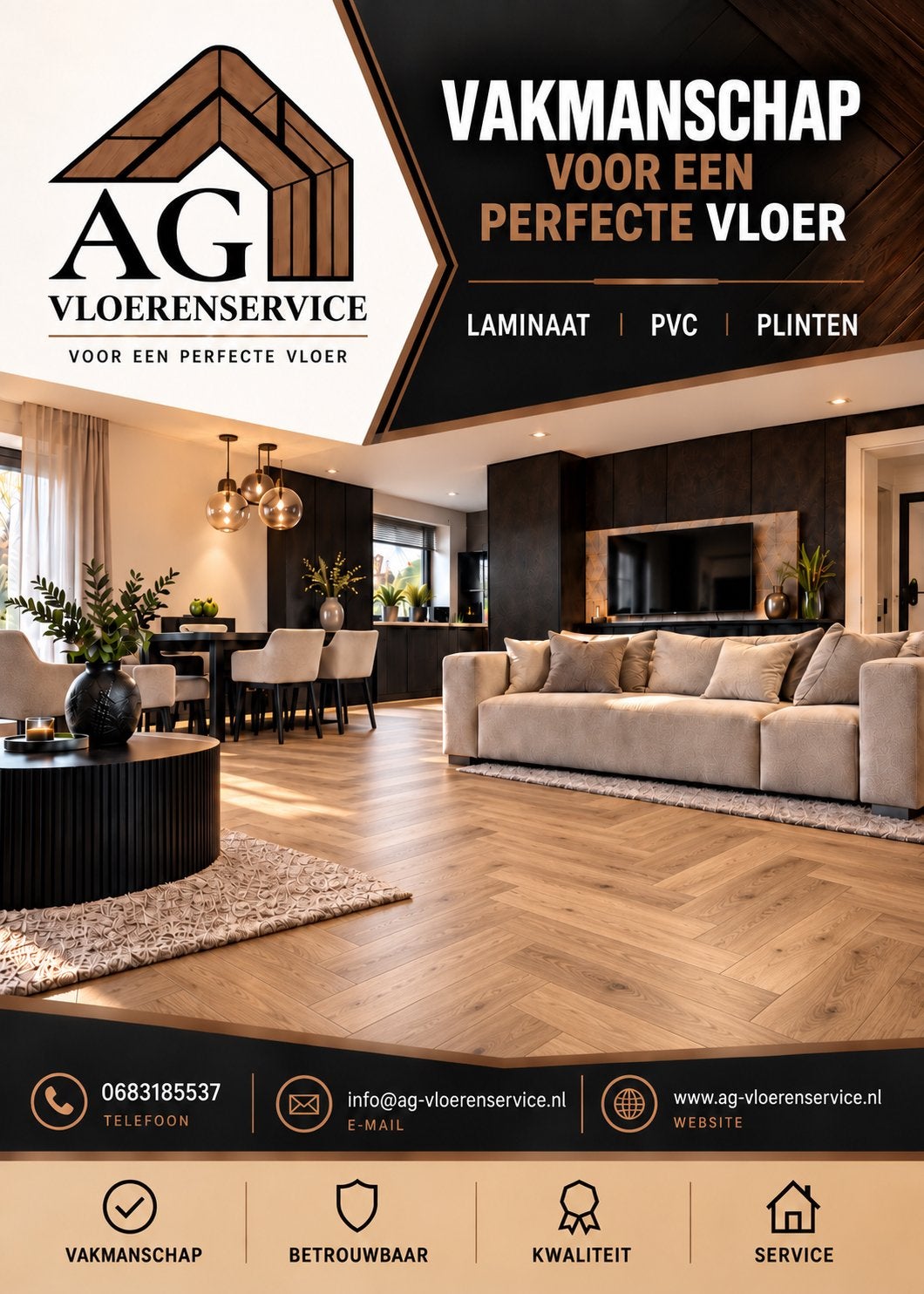 AG Vloerenservice: Laminaat, PVC & Plinten, Nieuw, Ophalen of Verzenden, 10 m² of meer, 10 tot 30 cm