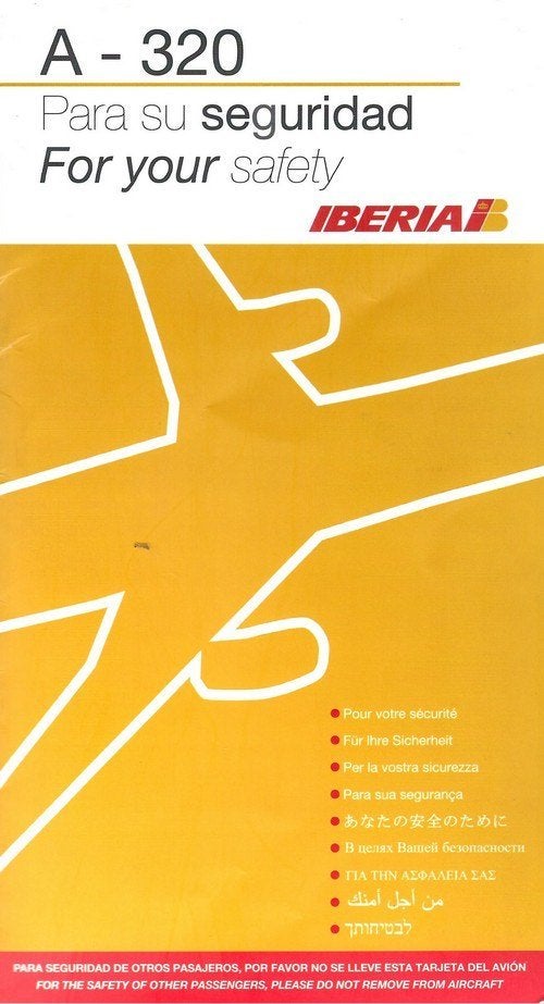 Iberia - Airbus 320 ( 1 ), Verzamelen, Ophalen of Verzenden, Zo goed als nieuw, Kaart, Foto of Prent