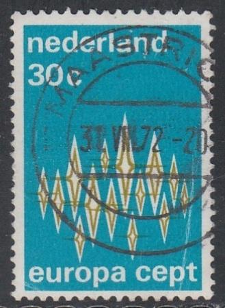Nederland 1972 1007 Europa 30c, Gest Maastricht, Postzegels en Munten, Postzegels | Nederland, Ophalen of Verzenden, Na 1940, Gestempeld
