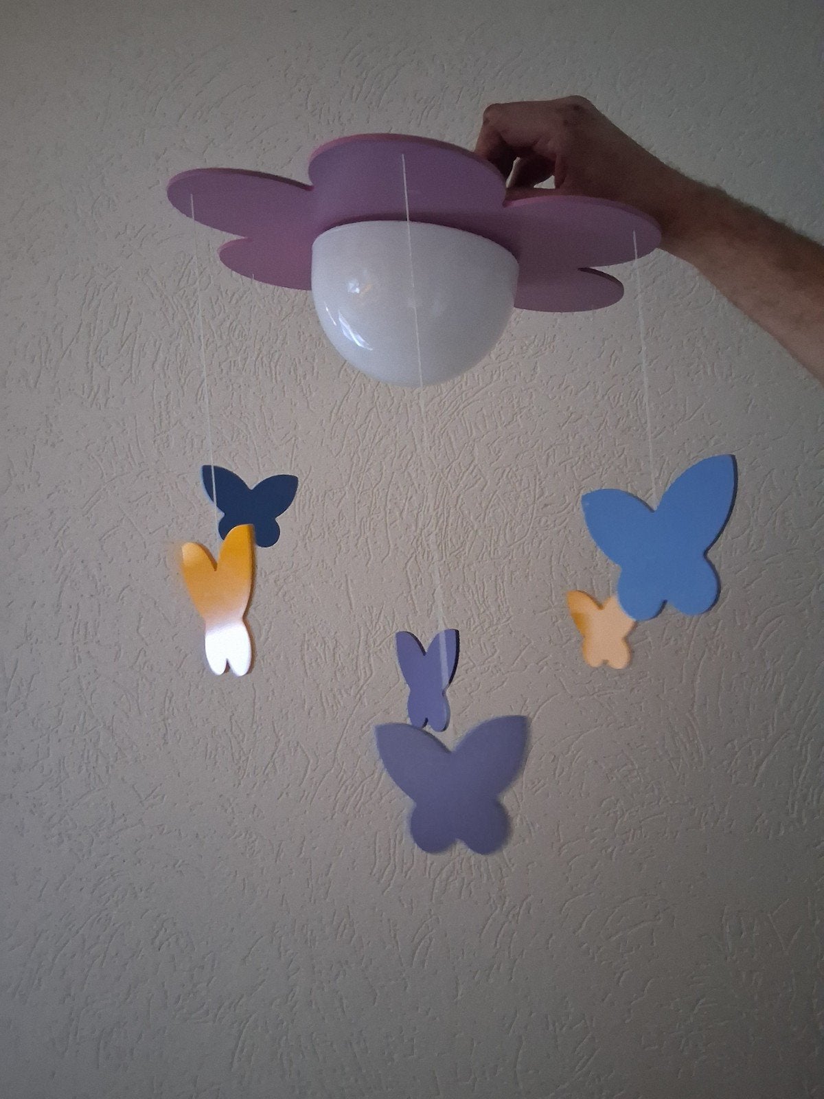 Leuke kinderlamp met vlinders, Ophalen, Gebruikt, Lamp