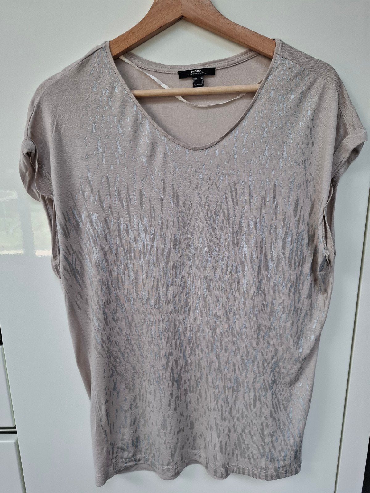 MEXX Super Zacht & Luchtig Shirt Maat M - Beige met Zilver, Kleding | Dames, T-shirts, Maat 38/40 (M), MEXX, Beige, Ophalen of Verzenden