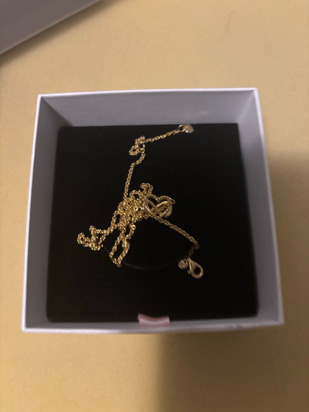 Pandora ketting met hart en infinity hanger, Ophalen, Verstelbaar, Nieuw, Goud