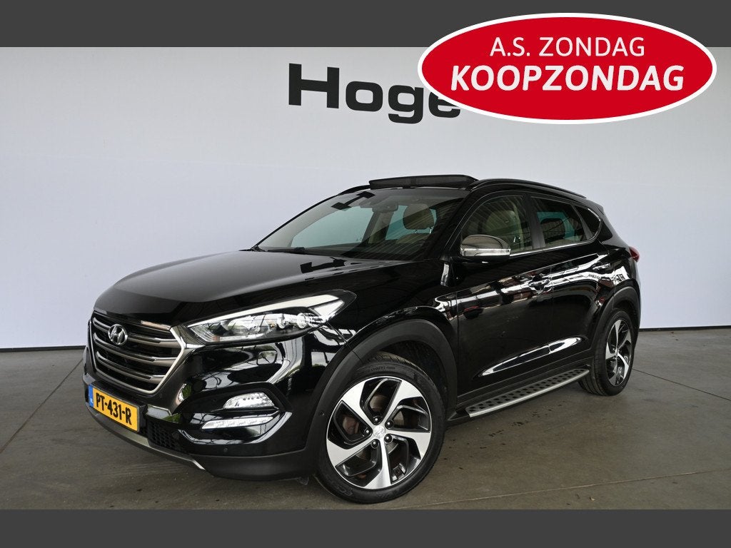 Hyundai Tucson 1.6 T-GDi Premium 4WD Automaat Panoramadak Na, Auto's, Hyundai, Gebruikt, 4 cilinders, Met garantie (alle), Zwart