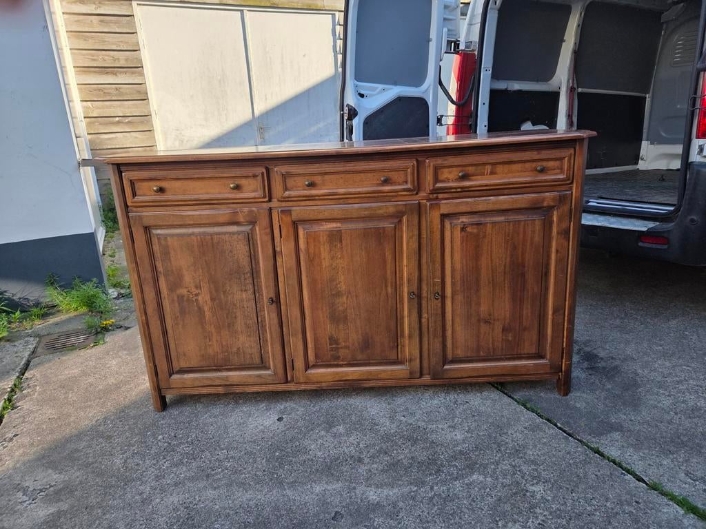 Keurige houten kast met 3 deuren en 3 lades, Ophalen, Gebruikt