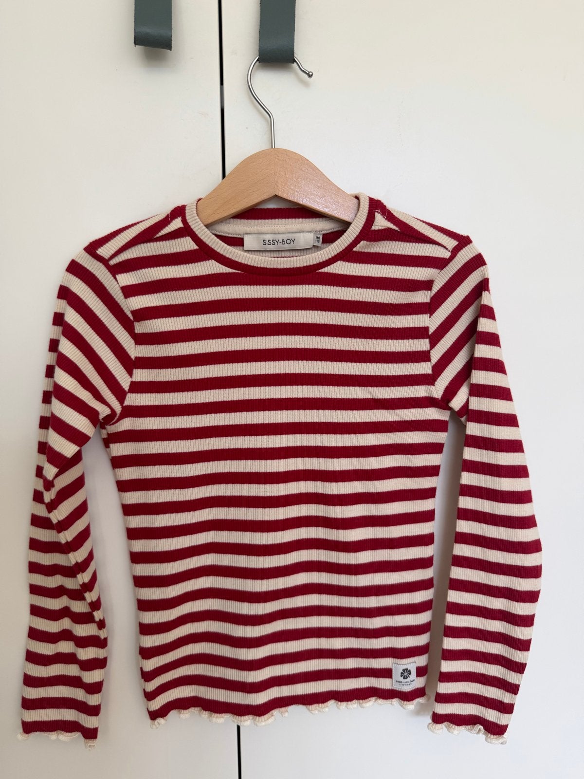Sissy-Boy gestreept shirt rood/wit maat 110/116, Ophalen of Verzenden, Zo goed als nieuw, Meisje, Shirt of Longsleeve