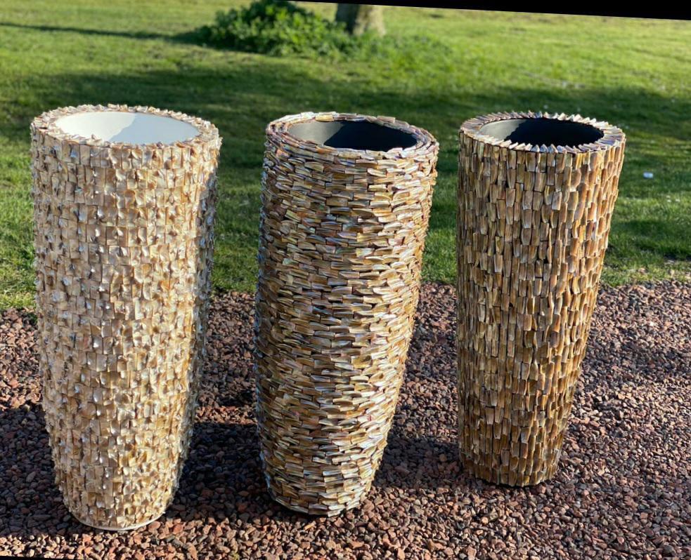 Mooi schelpenvazen, Overige kleuren, Ophalen of Verzenden, Minder dan 50 cm, Glas