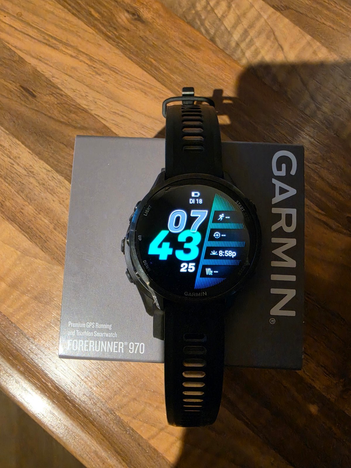 Garmin Forerunner 970 GPS  Zwart, Zwart, Garmin, Ophalen of Verzenden, Zo goed als nieuw