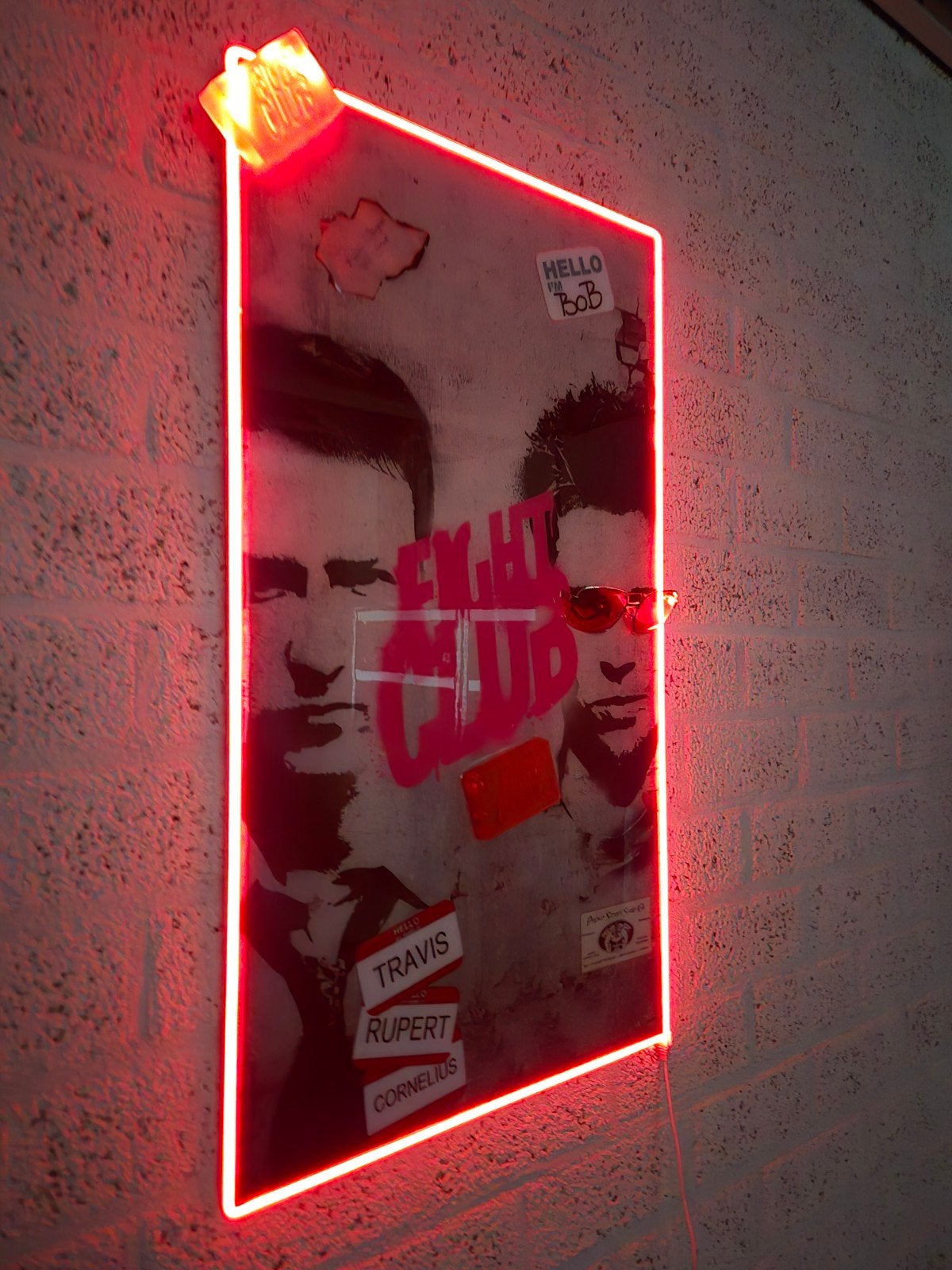 Unieke Fight Club 3D LED Poster / Wanddecoratie – Met Verlic, Ophalen of Verzenden