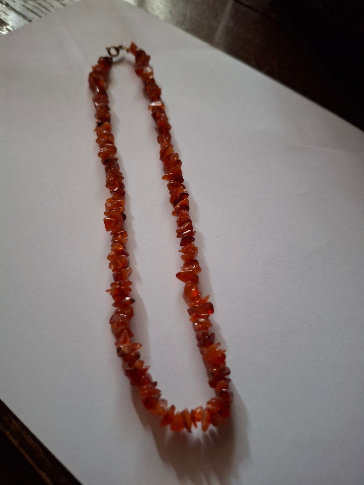 Halssnoer  carneool, Sieraden, Tassen en Uiterlijk, Kettingen, Ophalen of Verzenden, Oranje, Steen of Mineraal