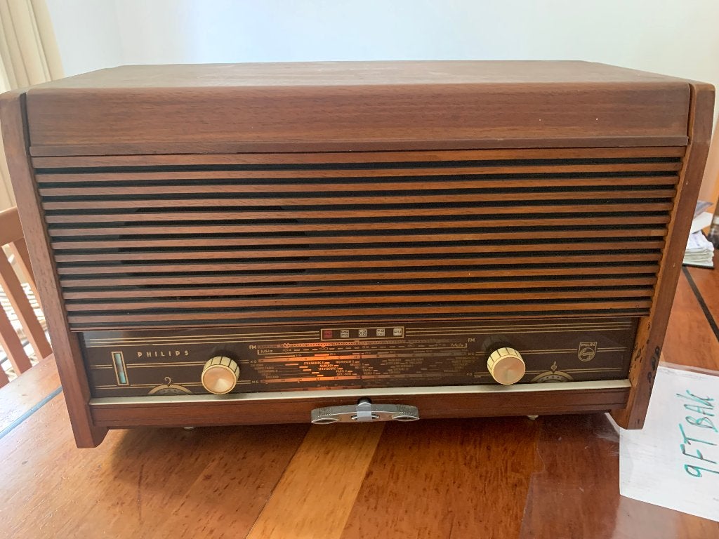 Vintage Philips buizenradio, Ophalen, Gebruikt, Radio
