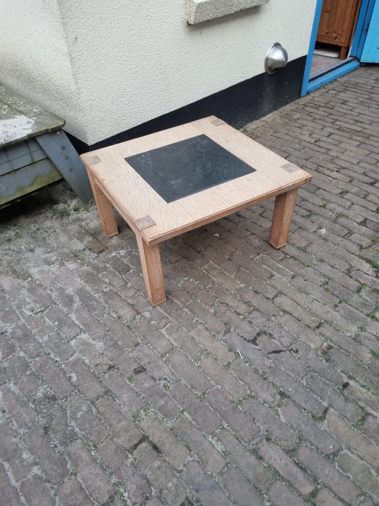 Salontafel met stenen blad, Huis en Inrichting, Tafels | Salontafels, Ophalen of Verzenden