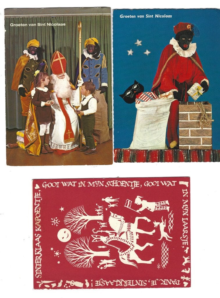3 Oude Sinterklaas Ansichtkaarten Jaren '60 / '70, Ophalen of Verzenden, 1960 tot 1980, Overige thema's