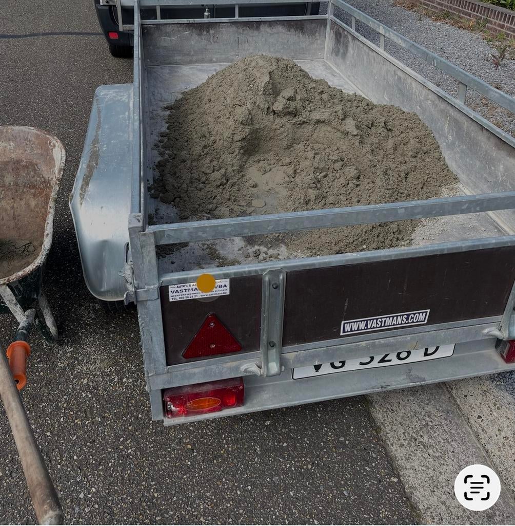 Aanhangwagen dubbelasser tot 750 kg, Ophalen of Verzenden, Gebruikt
