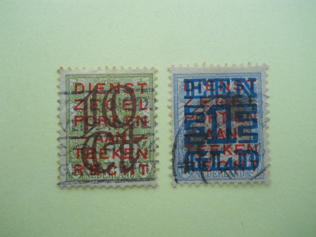 Nederland 1923 Opruimingsuitgifte Nvph.132-133 gestempeld, Ophalen of Verzenden, T/m 1940, Gestempeld