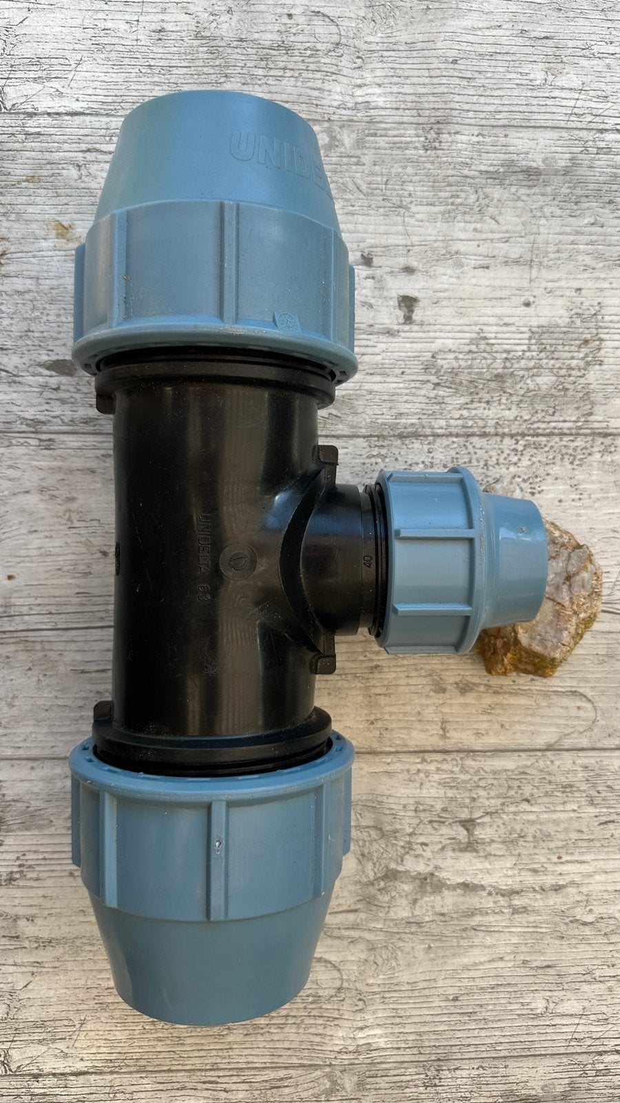 UNIDELTA tyleen koppeling, pp fitting T-stuk 63x40x63, Overige materialen, Overige typen, 60 tot 80 mm, Nieuw