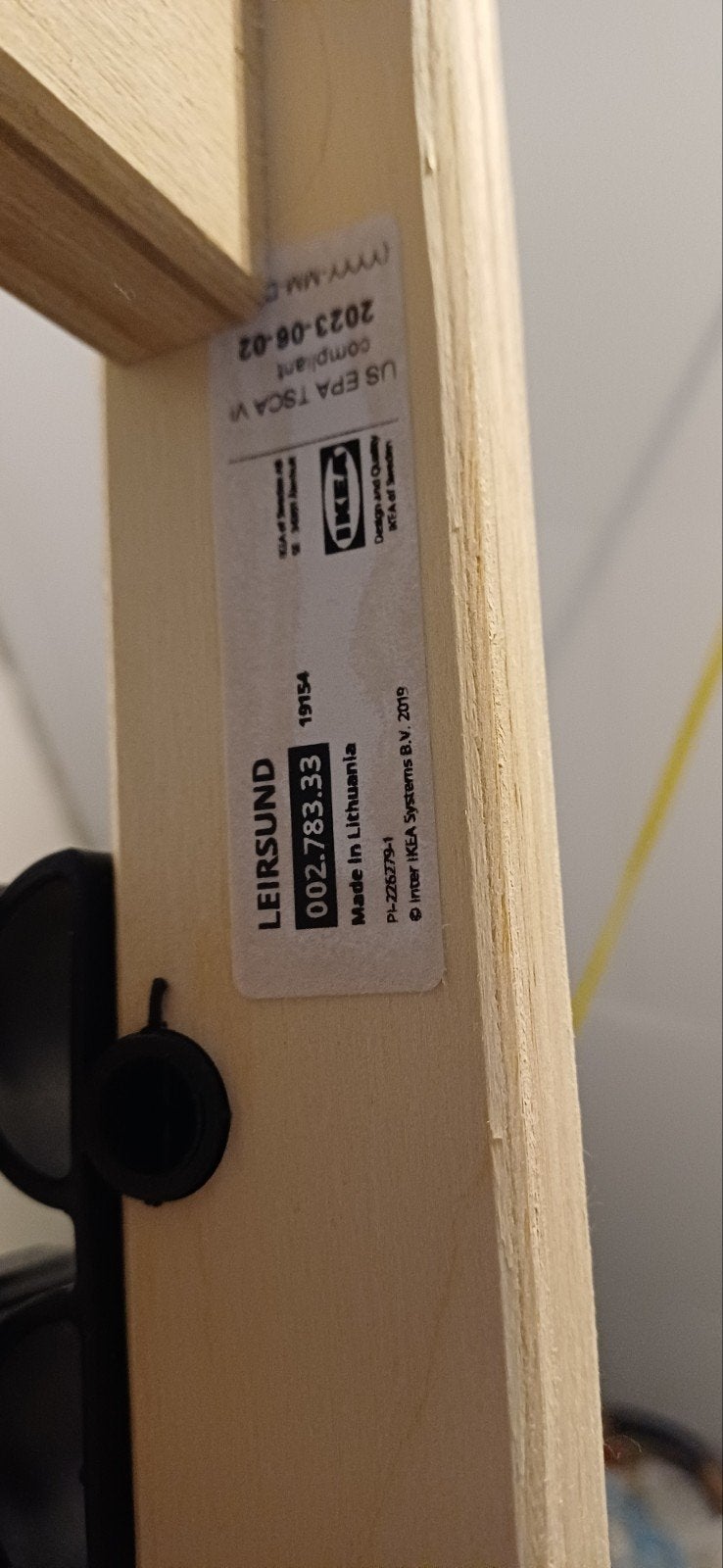 Ikea leirsund lattenbodem z.g.a.n., Ophalen, 90 cm, Eenpersoons, Wit