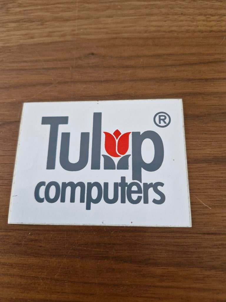 7676 Vintage Tulip Computers Sticker, Ophalen of Verzenden