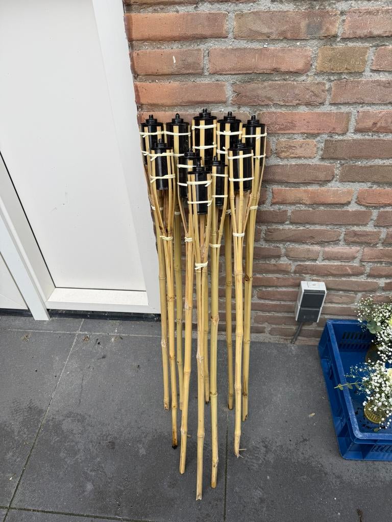 Fakkels 8 stuks 90 cm, Ophalen, Zo goed als nieuw
