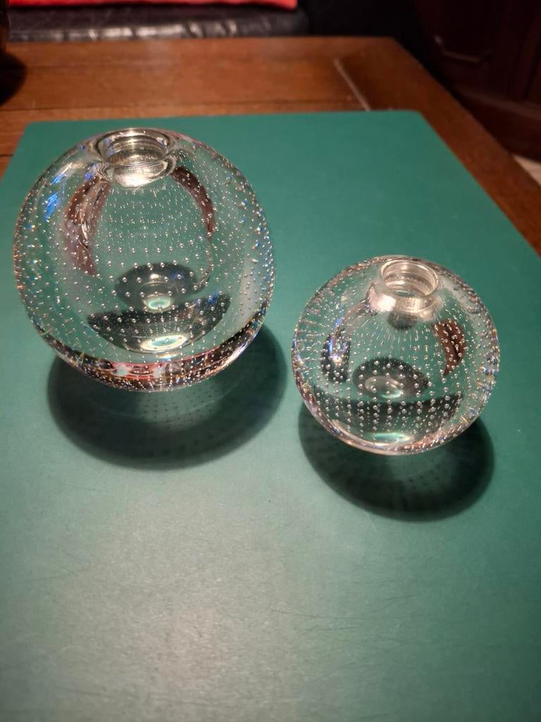 2 leerdam spijkerglas vaas, Antiek en Kunst, Antiek | Glas en Kristal, Ophalen of Verzenden