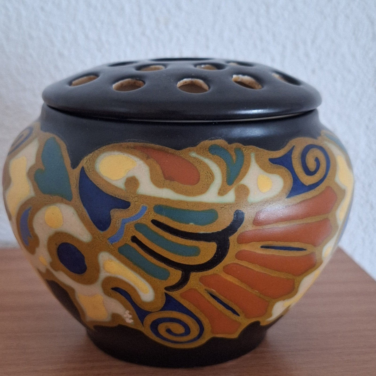 Gouds plateel Darla bloemsteker rozenpot, Ophalen