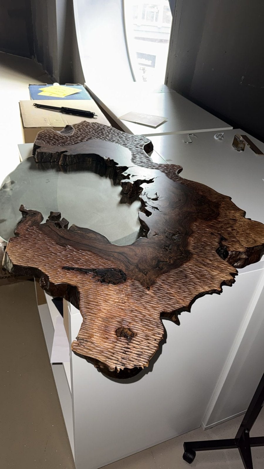 Unieke houten spiegel, Ophalen of Verzenden, Nieuw