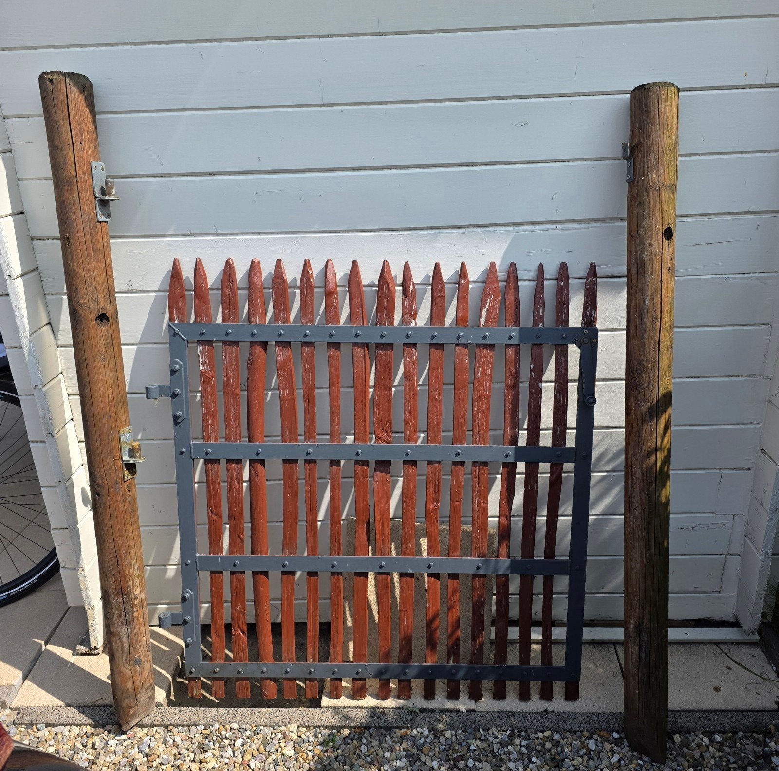 compleet schapenhekpoort + metalen frame + hang/sluitwerk, Tuin en Terras, Ophalen, Met poort, Gebruikt, Tuinhek