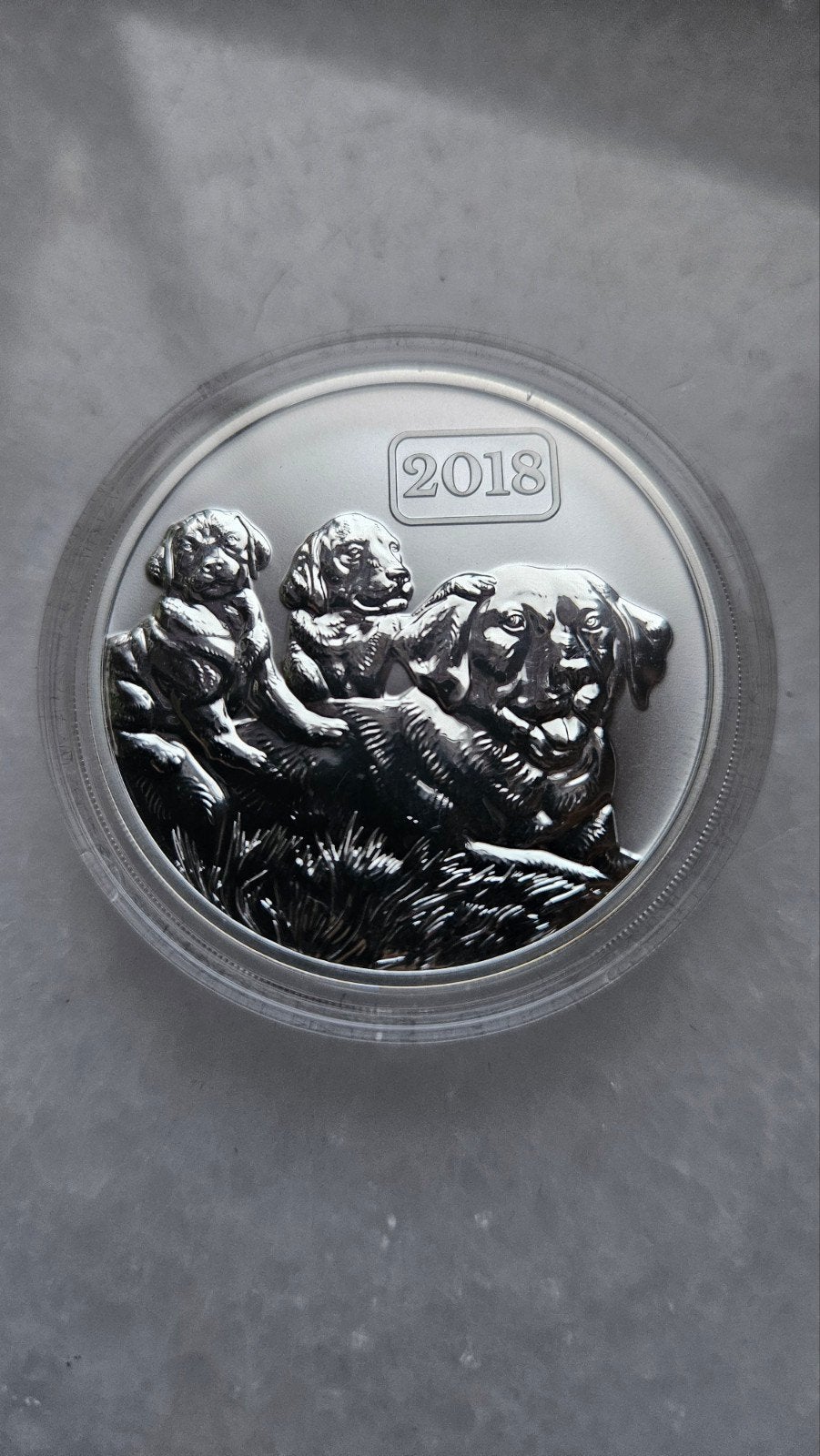 1 ounce 999 zilver tokelau 2018 dog family reserve proo, Ophalen of Verzenden, Zilver