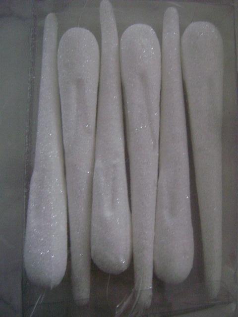 6 witte glitter ijspegels, Ophalen of Verzenden, Nieuw
